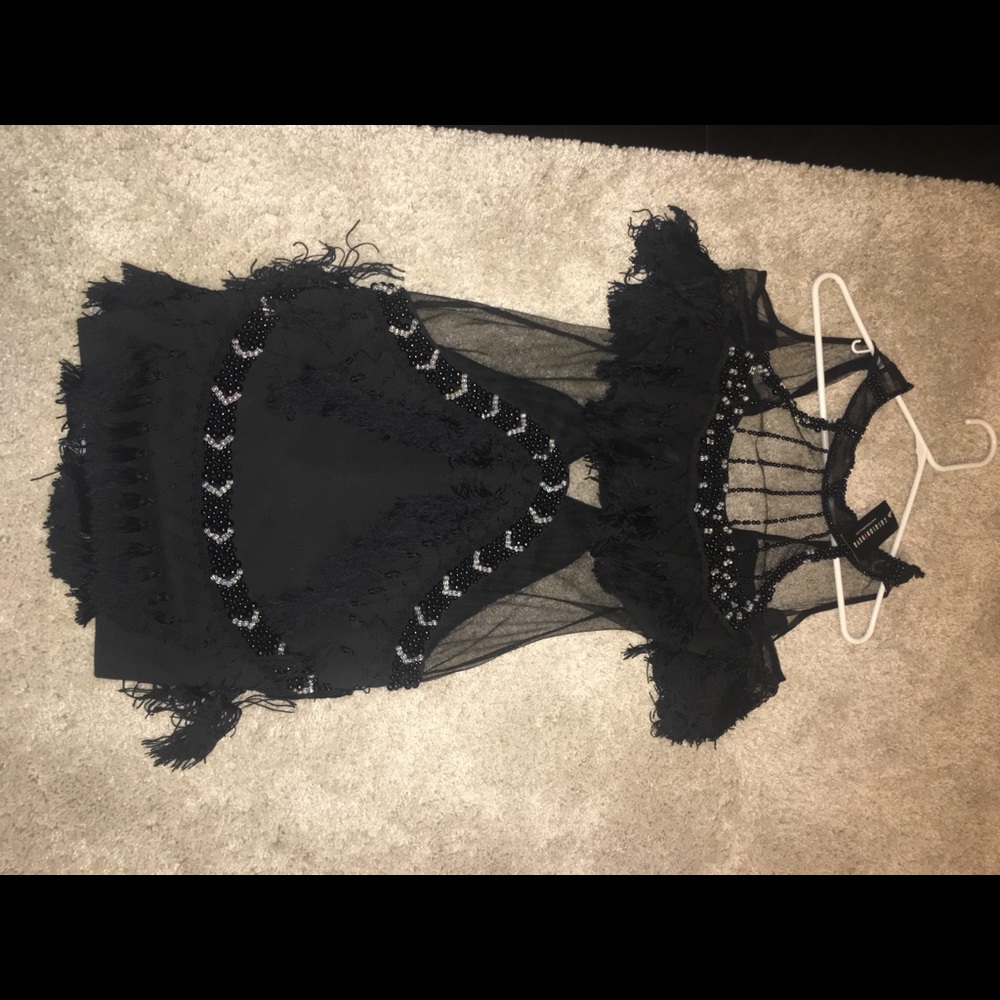 Black tassel dress